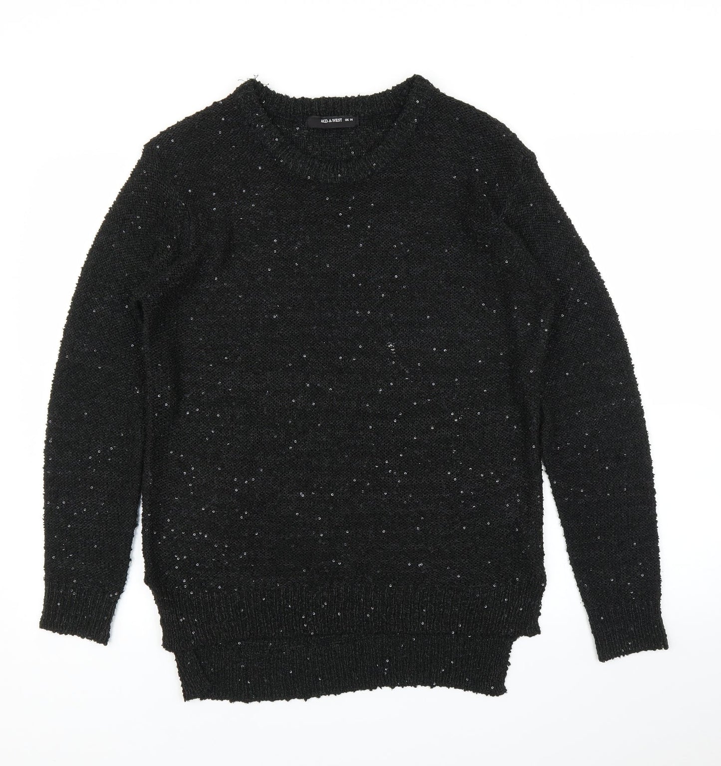 Womens UK Size 14 AKD A WEST Black Pullover Jumper