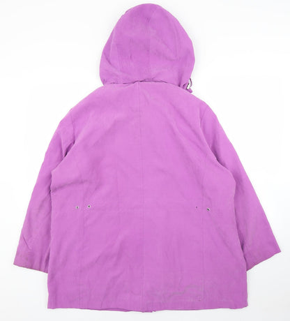 BM  Womens Purple   Overcoat Coat Size L