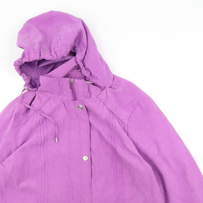 BM  Womens Purple   Overcoat Coat Size L
