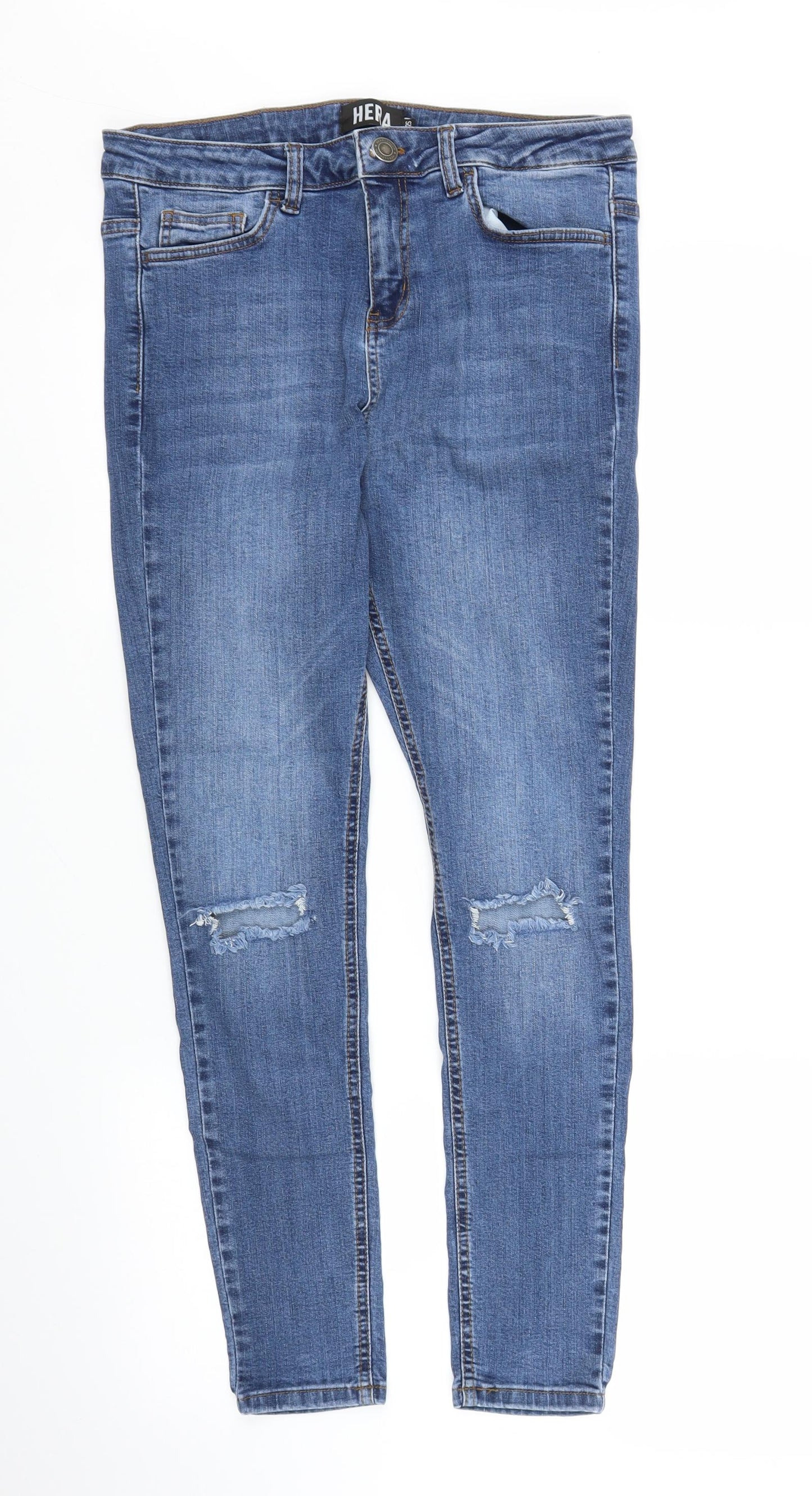 Hera Womens Blue  Denim Skinny Jeans Size 32 in L26 in