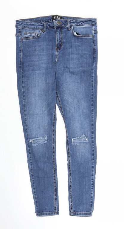 Hera Womens Blue  Denim Skinny Jeans Size 32 in L26 in
