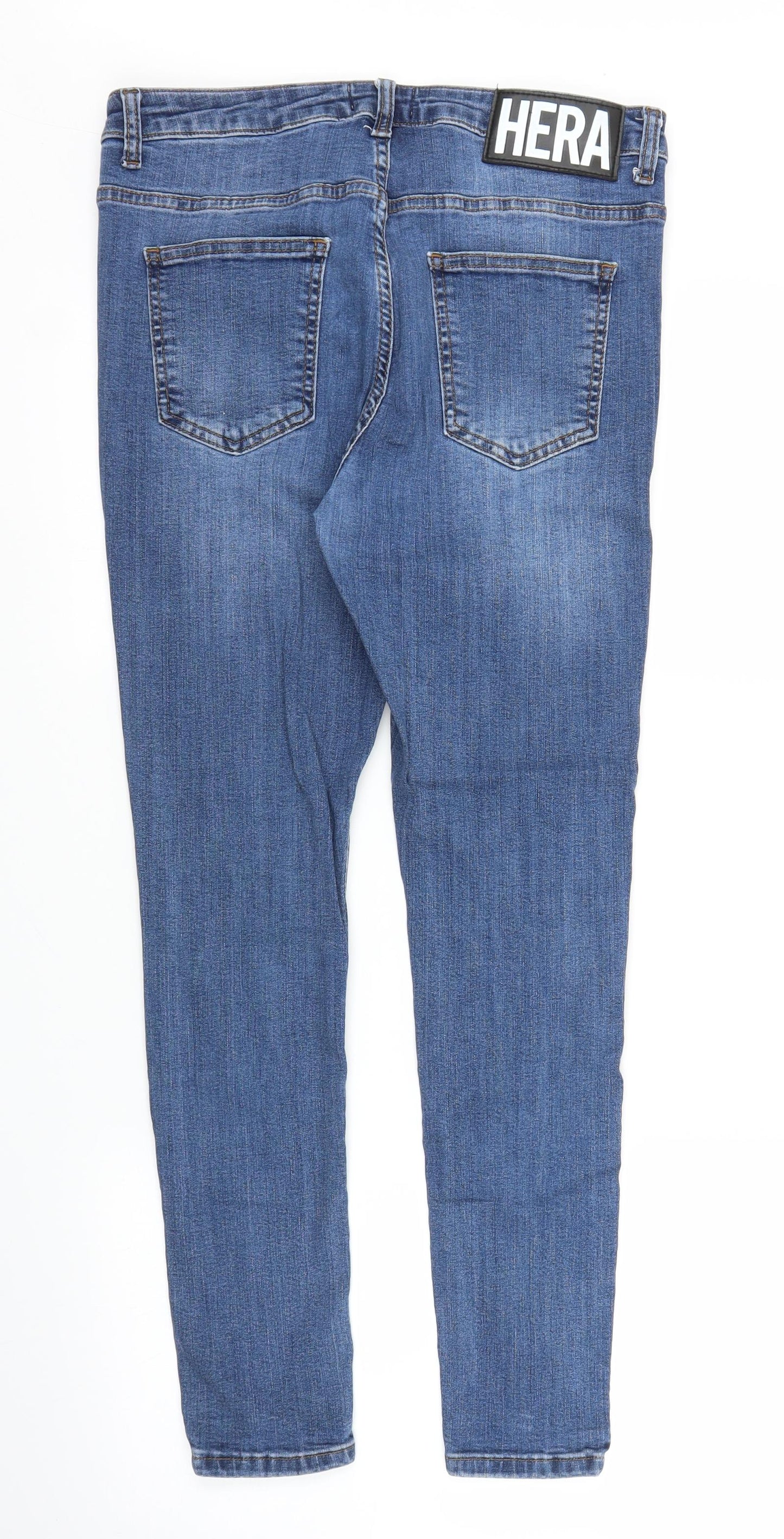 Hera Womens Blue  Denim Skinny Jeans Size 32 in L26 in