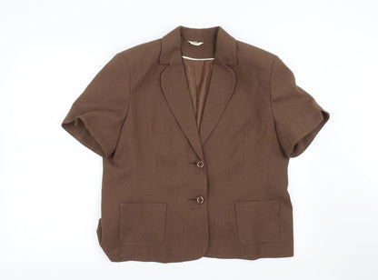 Kliss Womens Brown   Jacket Blazer Size 18  - Padded Shoulders