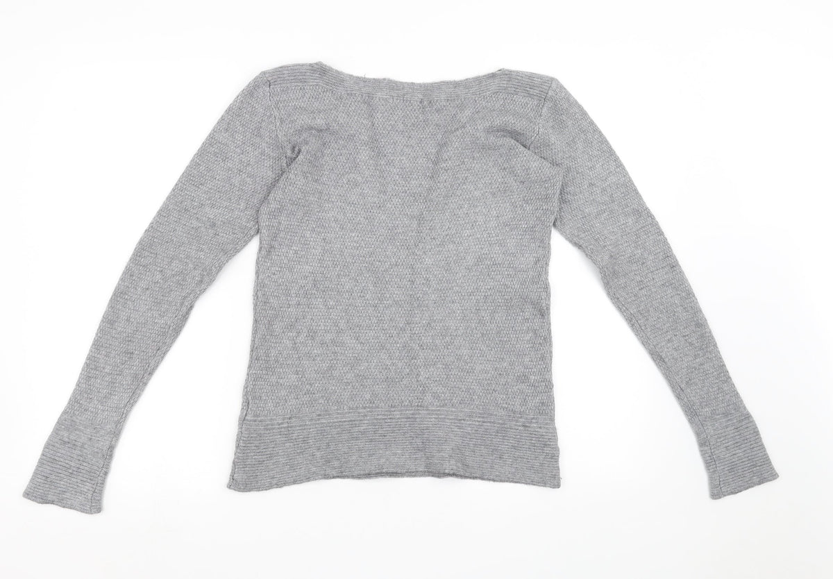 Back view of Roman women’s grey pullover sweatshirt, size UK 10