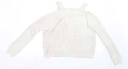 Vero Moda Womens White   Pullover Sweatshirt Size S