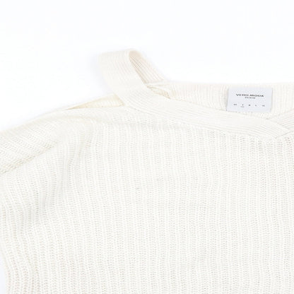 Vero Moda Womens White   Pullover Sweatshirt Size S