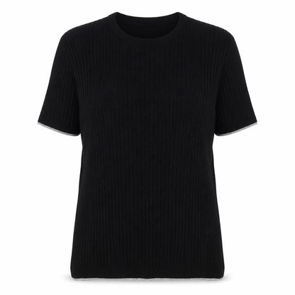 Maison Cinqcent Womens Black   Pullover Sweatshirt Size XL