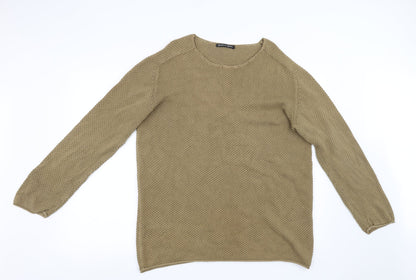 Mens UK Size L Preworn Green Pullover Sweatshirt