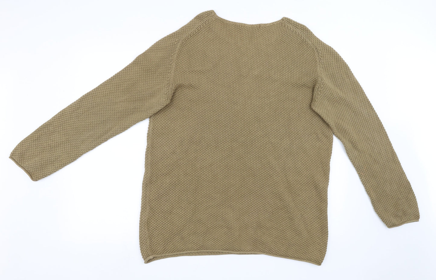 Mens UK Size L Preworn Green Pullover Sweatshirt
