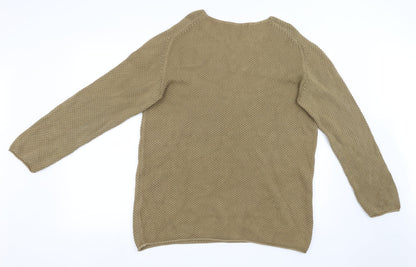 Mens UK Size L Preworn Green Pullover Sweatshirt