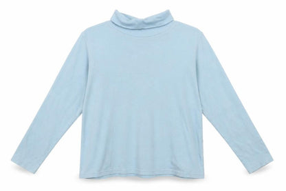 Front view of EMW women’s blue pullover sweatshirt, size L