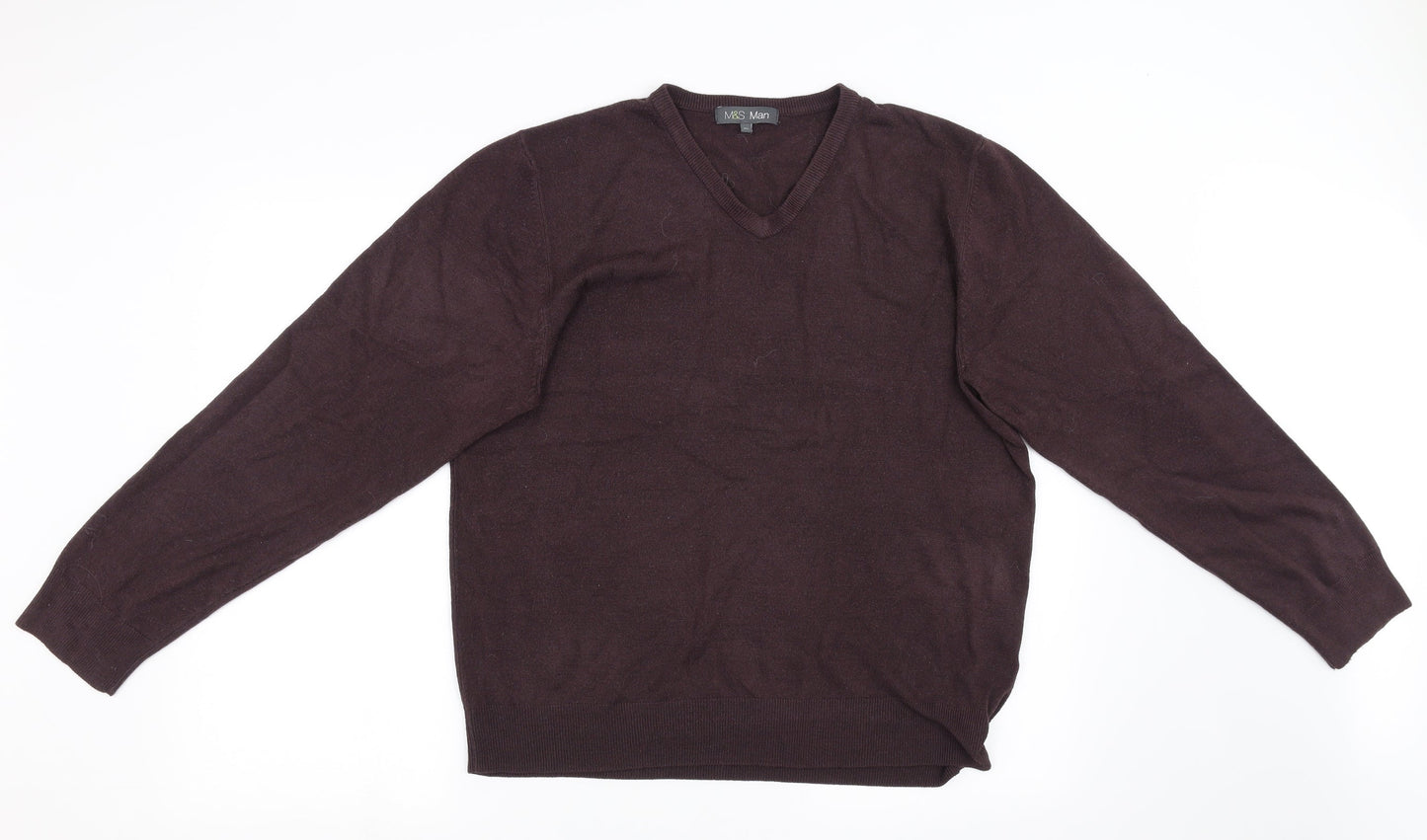Marks and Spencers Mens Brown  Knit Pullover Sweatshirt Size XL