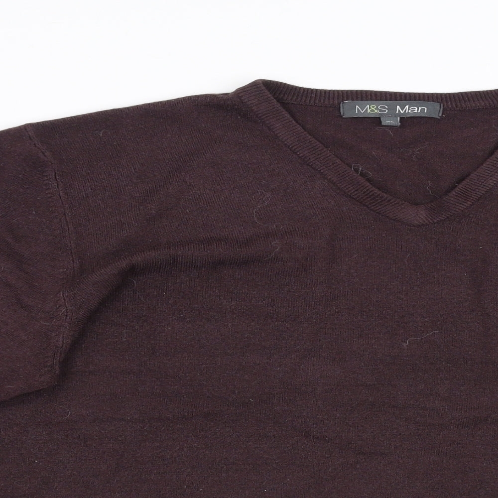 Marks and Spencers Mens Brown  Knit Pullover Sweatshirt Size XL