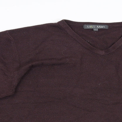 Marks and Spencers Mens Brown  Knit Pullover Sweatshirt Size XL