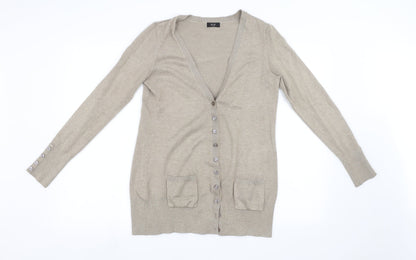 Womens UK Size 12 F&F Brown Cardigan Jumper