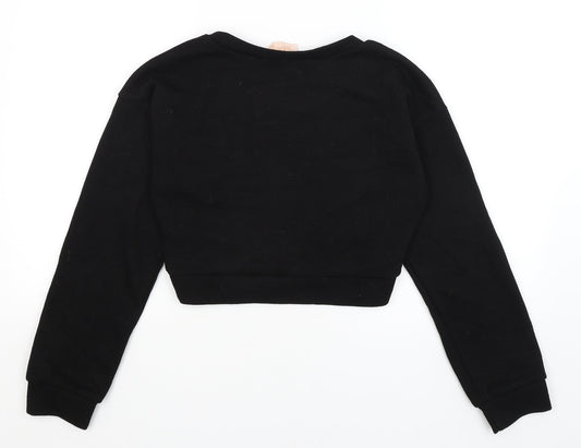 Club London Womens Black   Pullover Jumper Size S