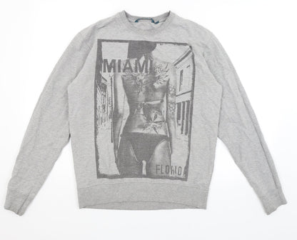 Blue Inc Mens Grey   Pullover Jumper Size M  - Miami Florida