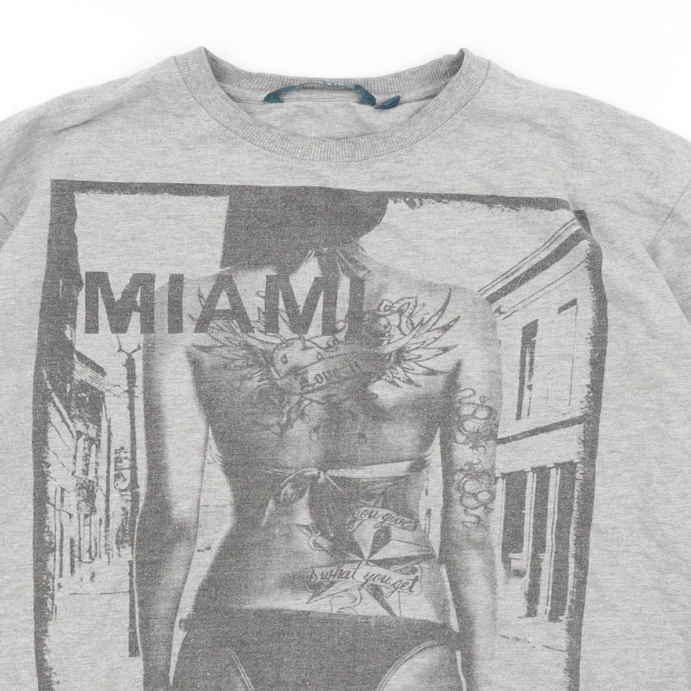 Blue Inc Mens Grey   Pullover Jumper Size M  - Miami Florida