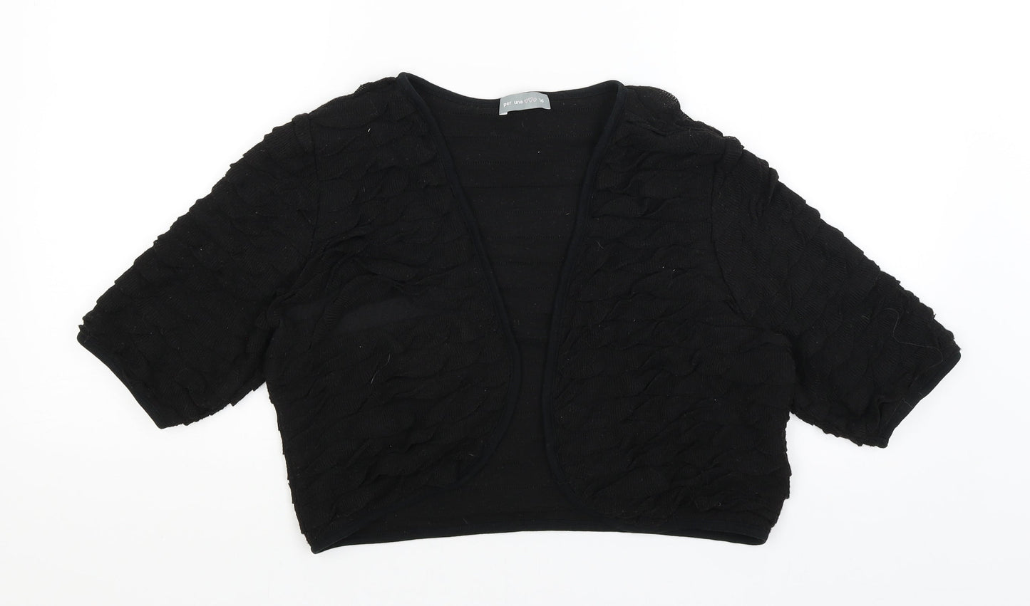 Womens UK Size 16 Per Una Black Wrap Jumper