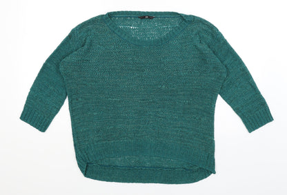 Womens UK Size M H&M Green Pullover Jumper