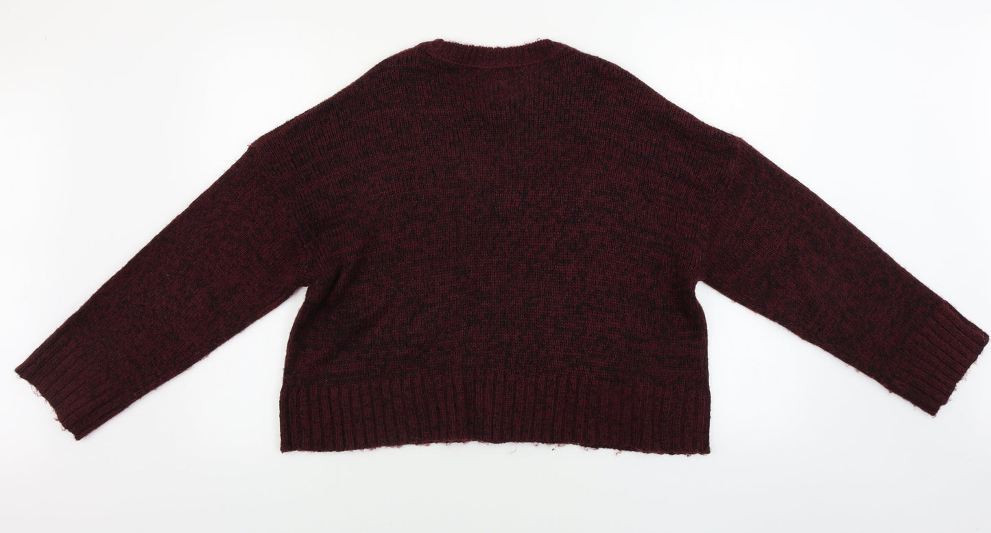 Womens UK Size L New Look Purple Pullover Jumper