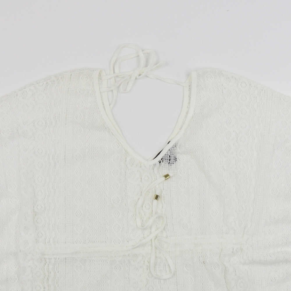 Womens UK Size S Atmosphere White Basic Blouse