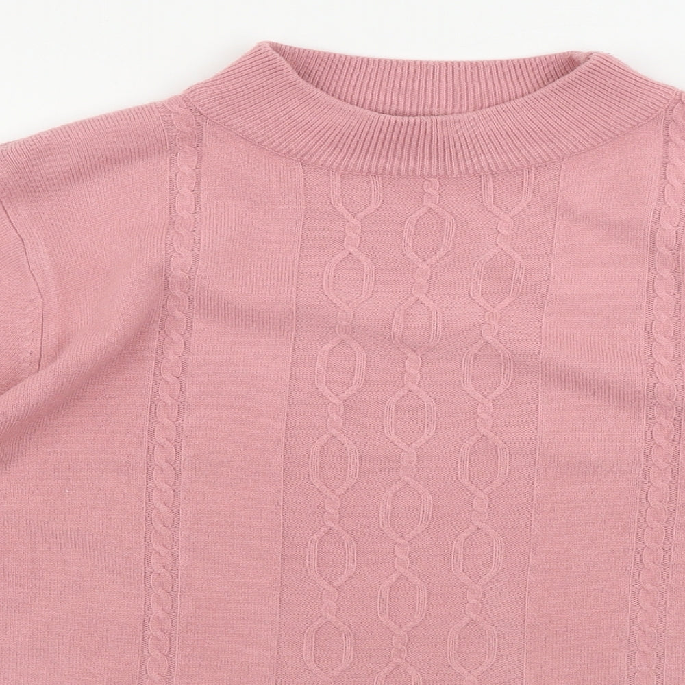 Womens UK Size M Reflect Pink Pullover Jumper