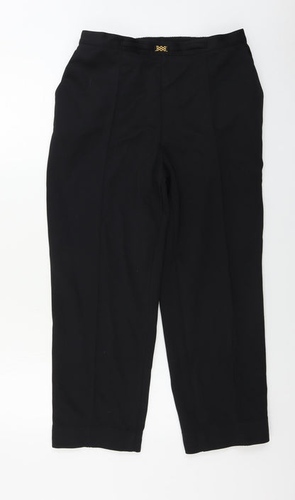 Womens UK Size 30 in Preworn Regular Fit  Black Trousers