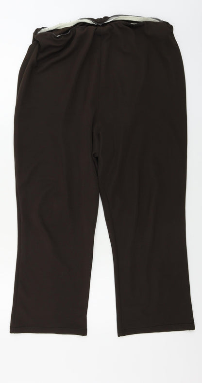 Womens UK Size XL Preworn Regular Fit  Brown Trousers