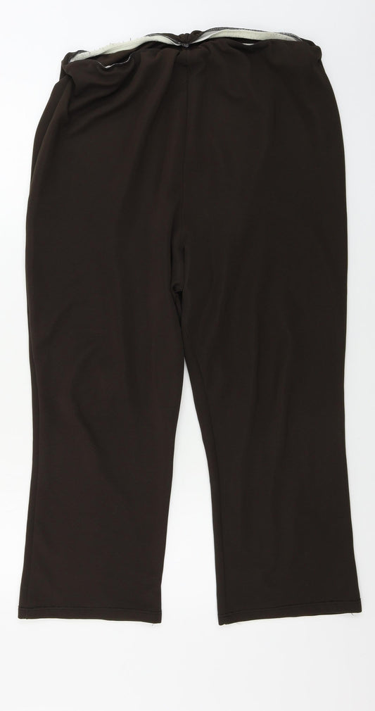 Womens UK Size XL Preworn Regular Fit  Brown Trousers