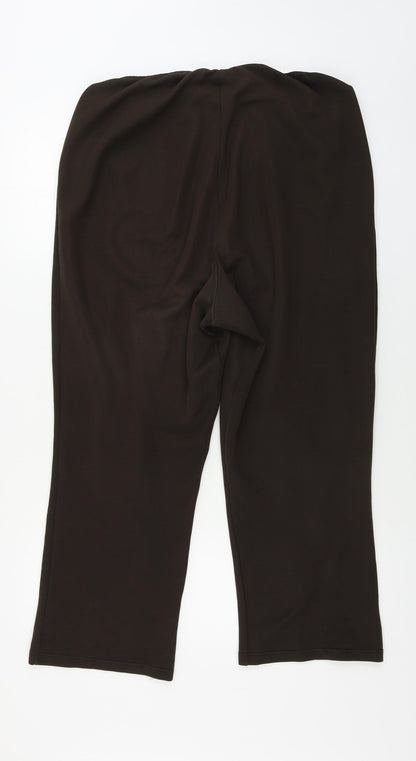 Womens UK Size XL Preworn Regular Fit  Brown Trousers