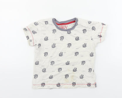 Matalan  Boys White   Basic T-Shirt Size 2-3 Years
