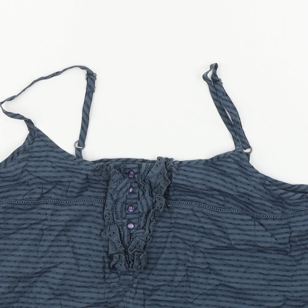 Womens UK Size 12 La Redoute Blue Basic Blouse