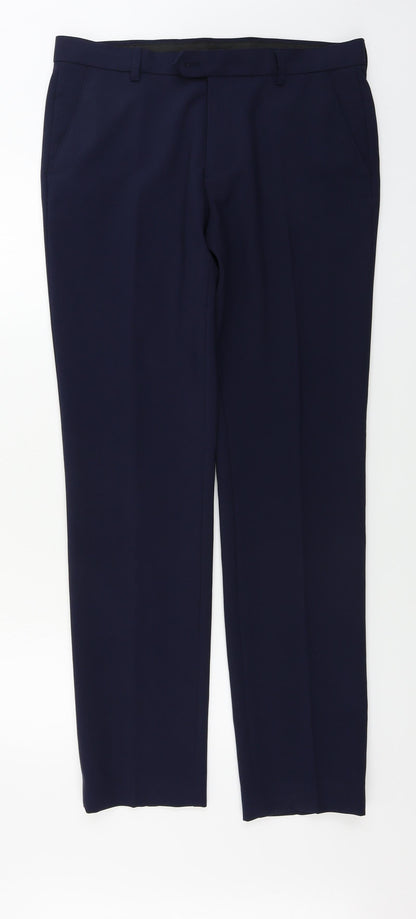 Womens UK Size 34 in NEXT Regular Fit  Blue Trousers