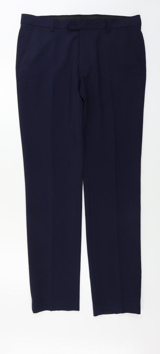 Womens UK Size 34 in NEXT Regular Fit  Blue Trousers