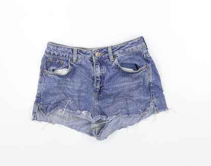 Topshop Womens Blue   Cut-Off Shorts Size 8