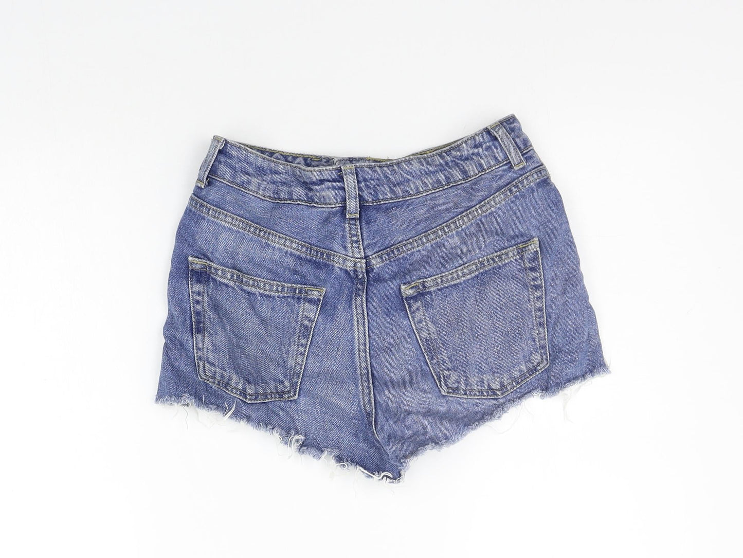 Topshop Womens Blue   Cut-Off Shorts Size 8
