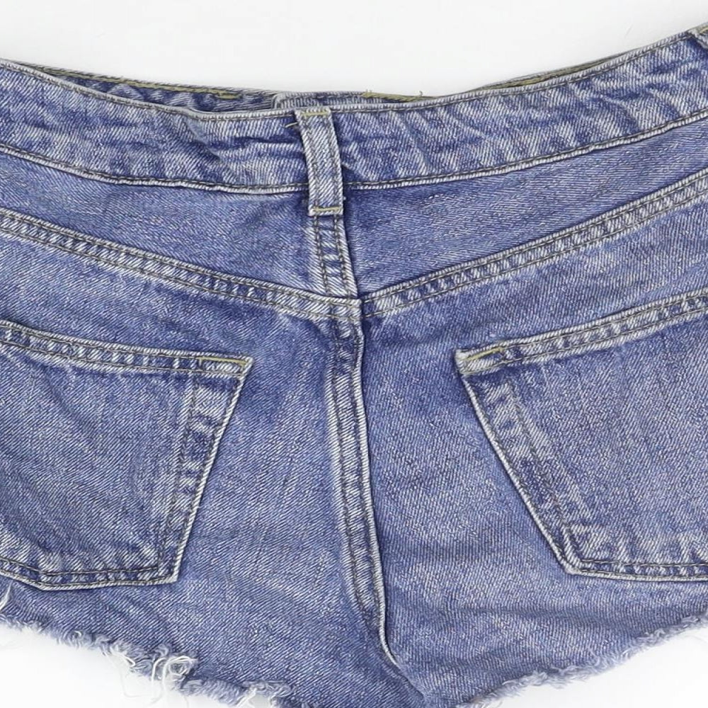 Topshop Womens Blue   Cut-Off Shorts Size 8
