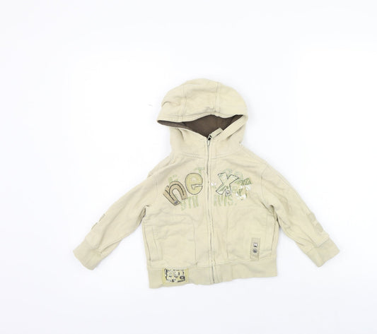 NEXT Boys Beige   Full Zip Jumper Size 12-18 Months