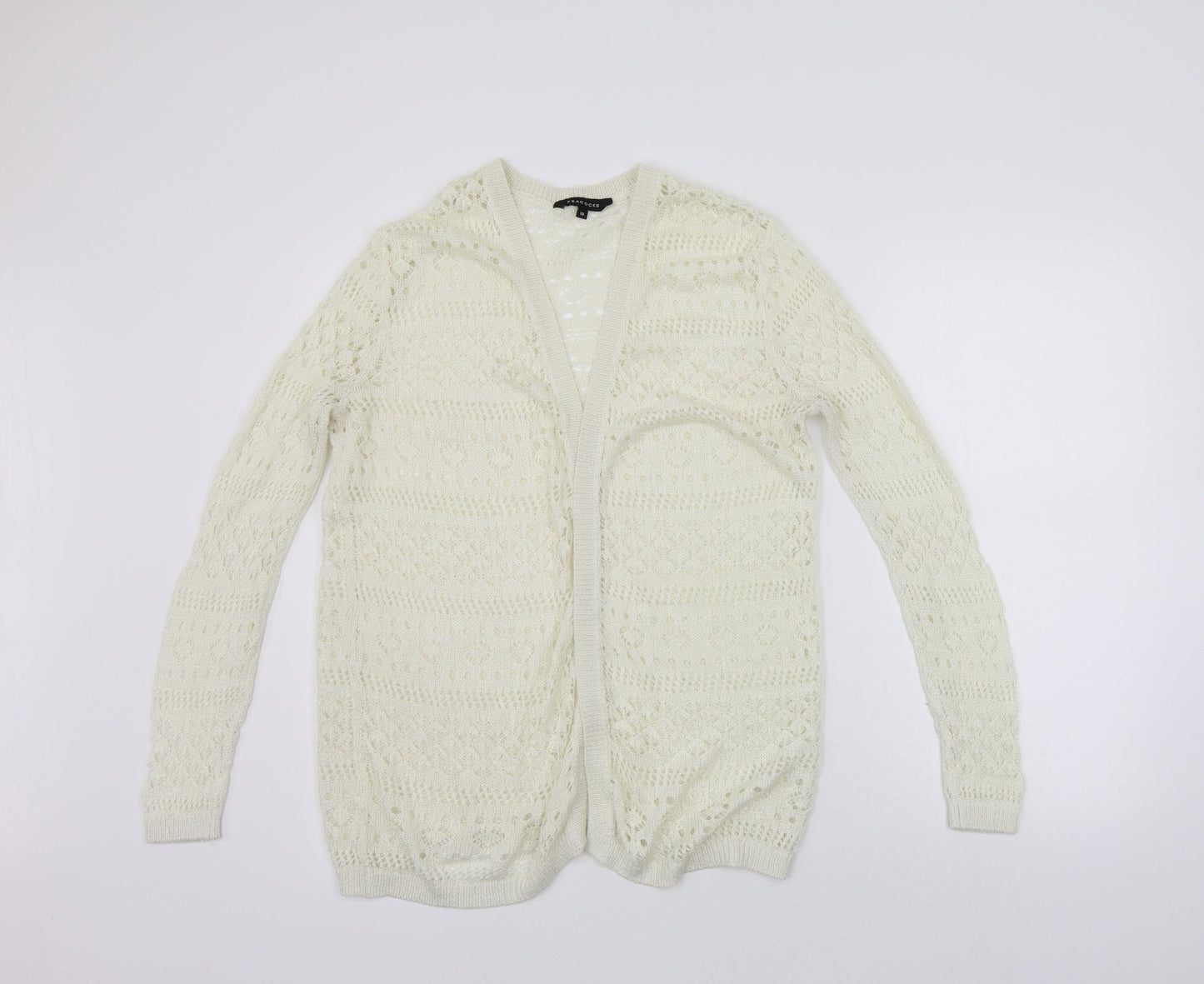 Womens UK Size 10 Peacocks White Cape Jumper