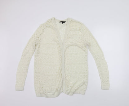 Womens UK Size 10 Peacocks White Cape Jumper