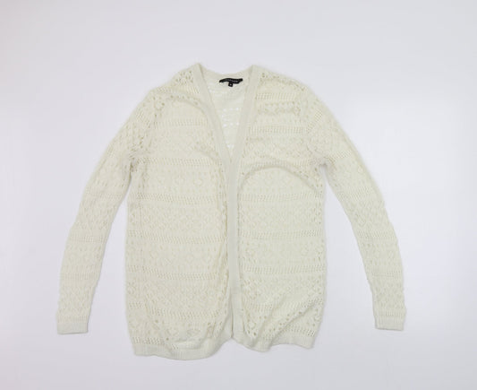 Womens UK Size 10 Peacocks White Cape Jumper