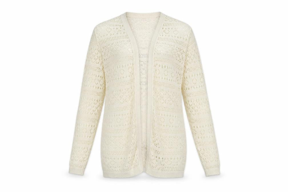Womens UK Size 10 Peacocks White Cape Jumper