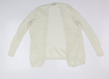 Womens UK Size 10 Peacocks White Cape Jumper