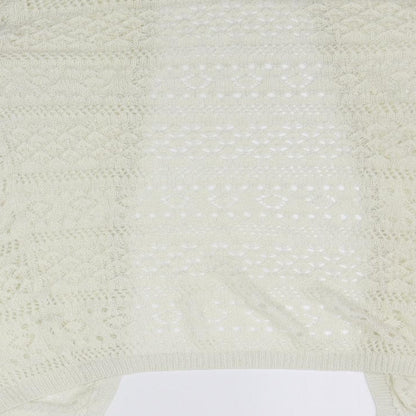 Womens UK Size 10 Peacocks White Cape Jumper