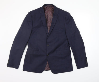 Mens UK Size S Burton Regular Blue Suit Jacket
