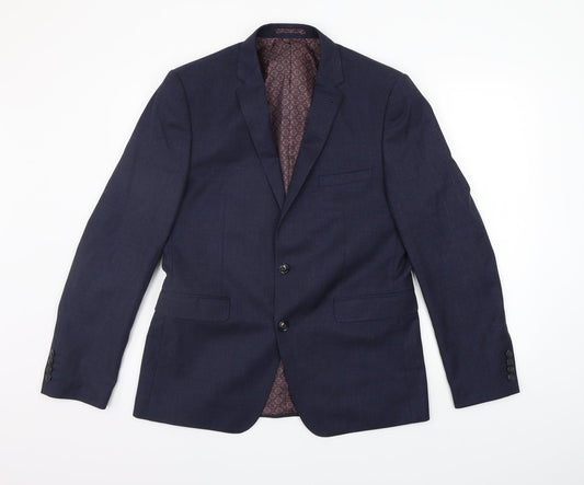 Mens UK Size S Burton Regular Blue Suit Jacket