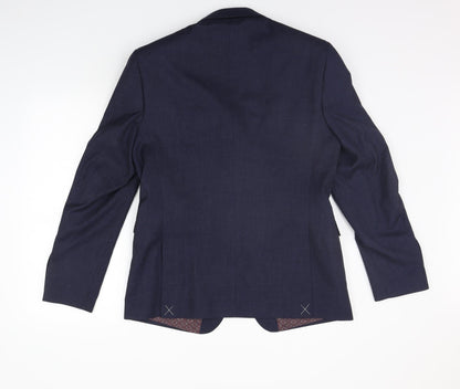 Mens UK Size S Burton Regular Blue Suit Jacket