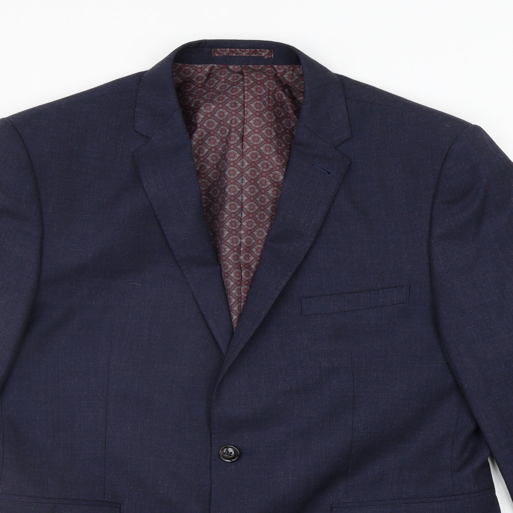 Mens UK Size S Burton Regular Blue Suit Jacket