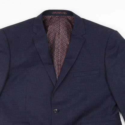 Mens UK Size S Burton Regular Blue Suit Jacket